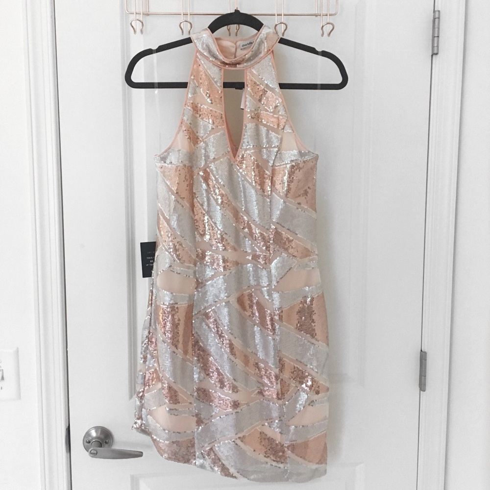 Sequin Party Dress - NYE Holiday Dress - size L